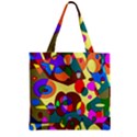 Abstract Digital Circle Computer Graphic Zipper Grocery Tote Bag View1