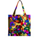 Abstract Digital Circle Computer Graphic Zipper Grocery Tote Bag View2