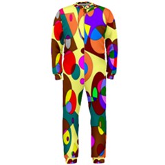 Abstract Digital Circle Computer Graphic OnePiece Jumpsuit (Men) 