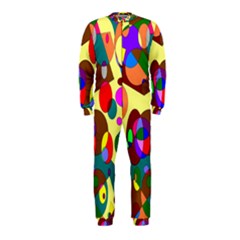 Abstract Digital Circle Computer Graphic OnePiece Jumpsuit (Kids)