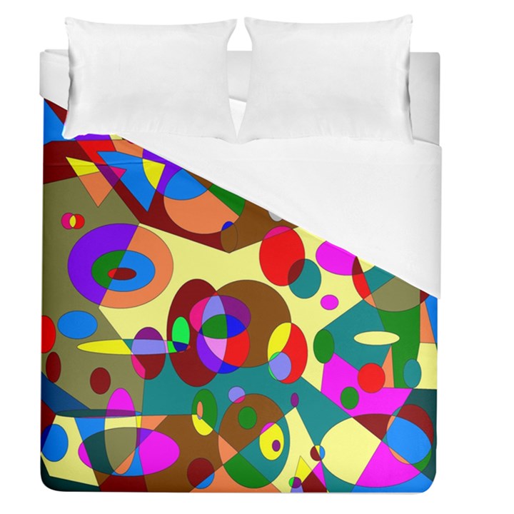 Abstract Digital Circle Computer Graphic Duvet Cover (Queen Size)