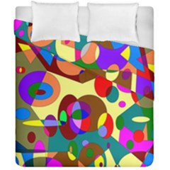 Abstract Digital Circle Computer Graphic Duvet Cover Double Side (california King Size) by Nexatart