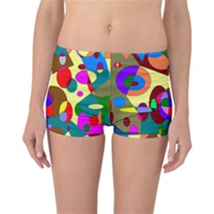 Abstract Digital Circle Computer Graphic Reversible Bikini Bottoms