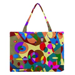 Abstract Digital Circle Computer Graphic Medium Tote Bag