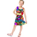 Abstract Digital Circle Computer Graphic Kids  Tunic Dress View1