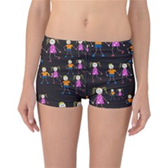 Kids Tile A Fun Cartoon Happy Kids Tiling Pattern Reversible Bikini Bottoms by Nexatart