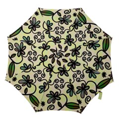 Completely Seamless Tileable Doodle Flower Art Hook Handle Umbrellas (small) by Nexatart