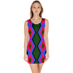 Quadrate Repetition Abstract Pattern Sleeveless Bodycon Dress by Nexatart