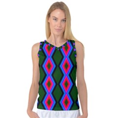 Quadrate Repetition Abstract Pattern Women s Basketball Tank Top