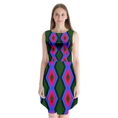 Quadrate Repetition Abstract Pattern Sleeveless Chiffon Dress   by Nexatart