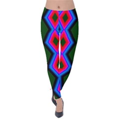 Quadrate Repetition Abstract Pattern Velvet Leggings by Nexatart