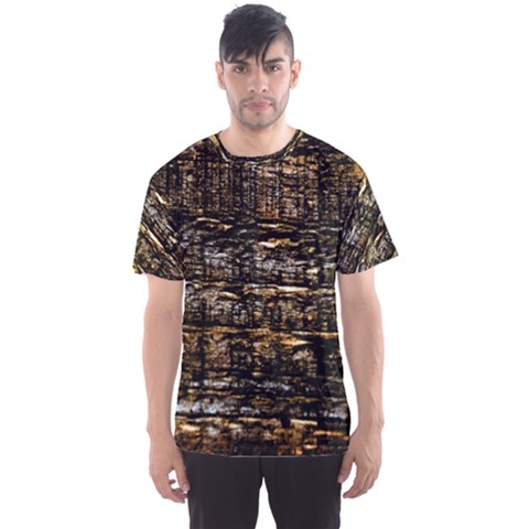 Wood Texture Dark Background Pattern Men s Sport Mesh Tee by Nexatart