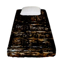 Wood Texture Dark Background Pattern Fitted Sheet (single Size)