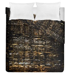 Wood Texture Dark Background Pattern Duvet Cover Double Side (queen Size)