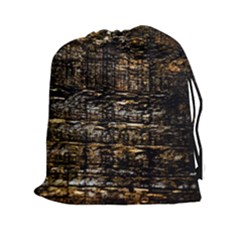 Wood Texture Dark Background Pattern Drawstring Pouches (xxl) by Nexatart