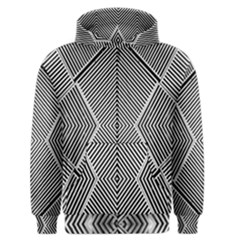 Black And White Line Abstract Men s Zipper Hoodie by Nexatart