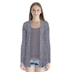 Black And White Line Abstract Cardigans by Nexatart