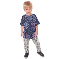 Pixel Pattern Colorful And Glittering Pixelated Kids  Raglan Tee