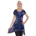 Pixel Pattern Colorful And Glittering Pixelated Short Sleeve Side Drop Tunic View1