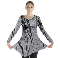 Abstract Swirling Pattern Background Wallpaper Long Sleeve Tunic  by Nexatart