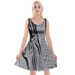 Abstract Swirling Pattern Background Wallpaper Reversible Velvet Sleeveless Dress