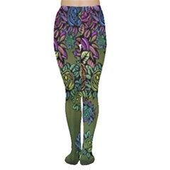 Grunge Rose Background Pattern Women s Tights by Nexatart