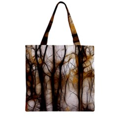 Fall Forest Artistic Background Zipper Grocery Tote Bag by Nexatart