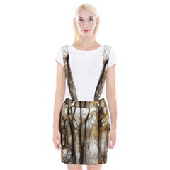 Fall Forest Artistic Background Suspender Skirt