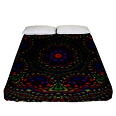 Rainbow Kaleidoscope Fitted Sheet (queen Size)