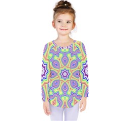 Rainbow Kaleidoscope Kids  Long Sleeve Tee