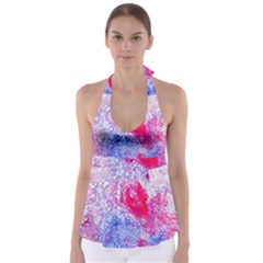 Glitter Pattern Background Babydoll Tankini Top by Nexatart