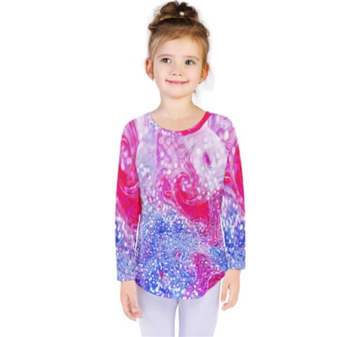 Glitter Pattern Background Kids  Long Sleeve Tee by Nexatart