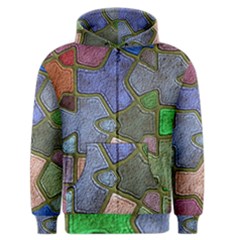 Background With Color Kindergarten Tiles Men s Zipper Hoodie by Nexatart