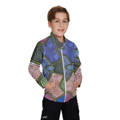 Background With Color Kindergarten Tiles Wind Breaker (kids) by Nexatart