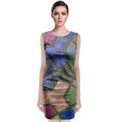 Background With Color Kindergarten Tiles Classic Sleeveless Midi Dress by Nexatart