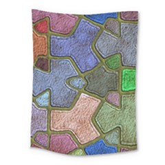 Background With Color Kindergarten Tiles Medium Tapestry by Nexatart