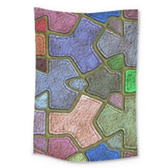 Background With Color Kindergarten Tiles Large Tapestry by Nexatart