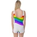 Watercolour Rainbow Colours One Piece Boyleg Swimsuit View2