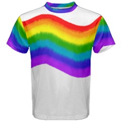 Watercolour Rainbow Colours Men s Cotton Tee by Nexatart