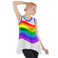 Watercolour Rainbow Colours Side Drop Tank Tunic by Nexatart