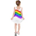 Watercolour Rainbow Colours Kids  Sleeveless Dress View2