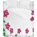 Floral Doodle Flower Border Cartoon Duvet Cover Double Side (California King Size) View2