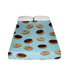 Donuts Pattern Fitted Sheet (full/ Double Size) by Valentinaart