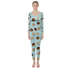 Donuts Pattern Long Sleeve Catsuit