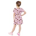 Donuts pattern Kids  Short Sleeve Velvet Dress View2