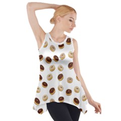 Donuts Pattern Side Drop Tank Tunic by Valentinaart