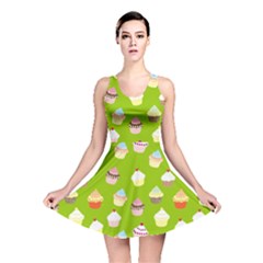 Cupcakes Pattern Reversible Skater Dress by Valentinaart