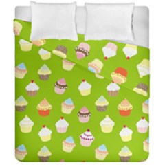 Cupcakes Pattern Duvet Cover Double Side (california King Size)