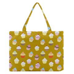 Cupcakes Pattern Medium Zipper Tote Bag