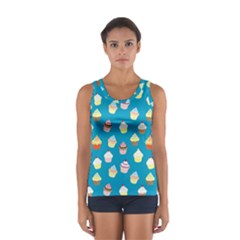 Cupcakes Pattern Women s Sport Tank Top  by Valentinaart